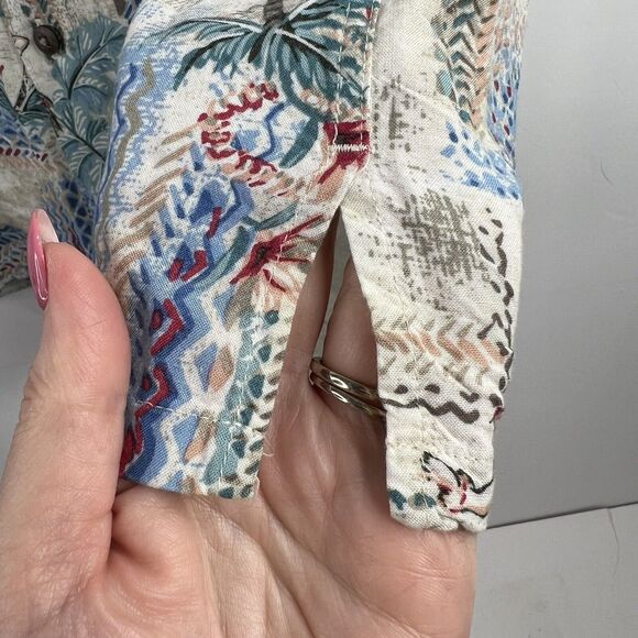 Batik Bay Size M Hawaiian Shirt Aloha Button Up Hula Girl Surf Boards Pineapples - Picture 6 of 11